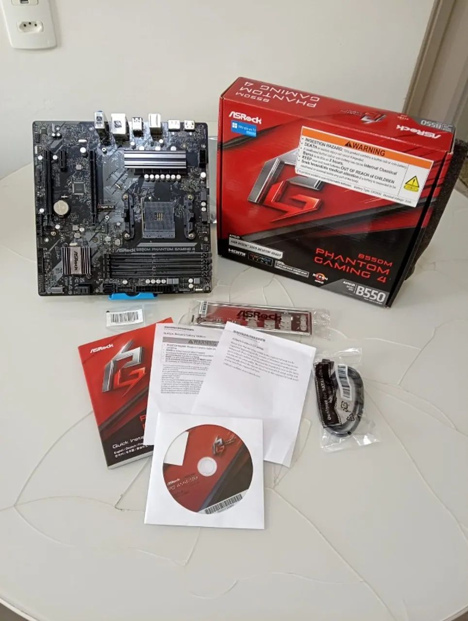 PLACA-MÃE ASROCK B550 PHANTOM GAMING 4 - AM4 - NOVA + GARANTIA +