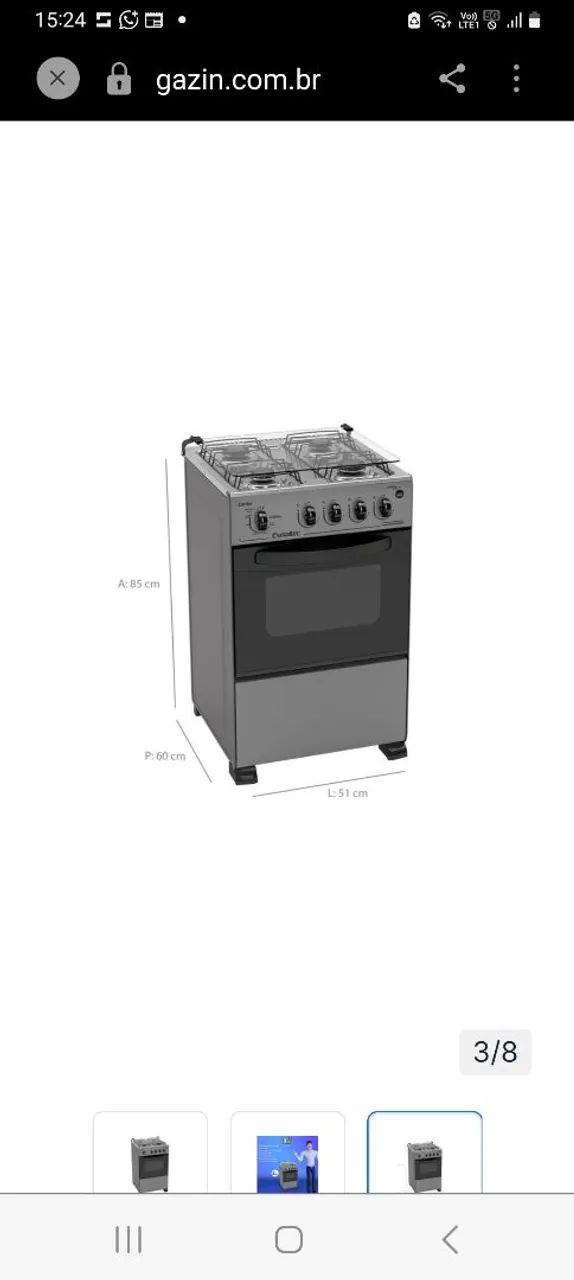 Fogão inox 4 bocas - Foto 2