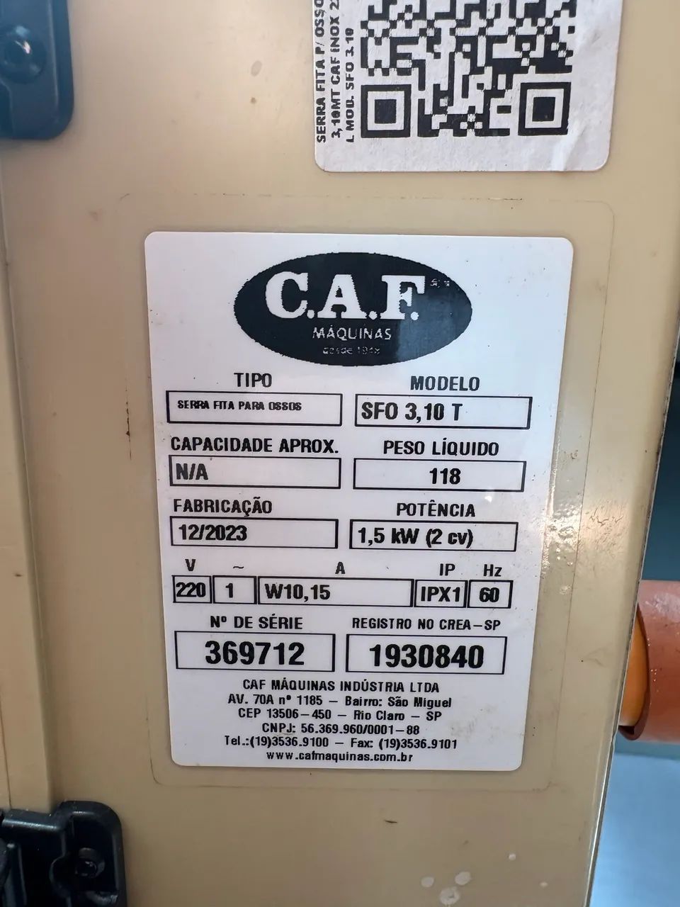 SERRA FITA PRA AÇOUGUE CAF - NOVA  - Foto 5