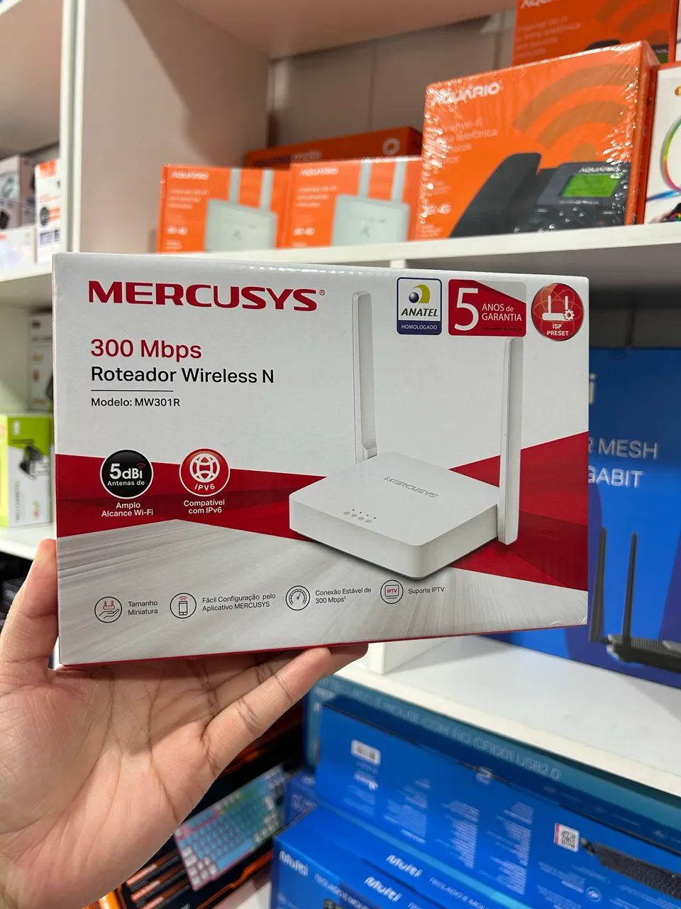 Roteador Mercusys Interno de 300 Megas ( Promoção )