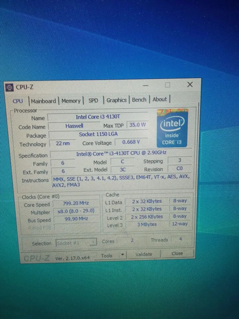 CPU i3-4130T. HD 500gb. 6 GB DDR3 com windows 10 pro - Foto 2