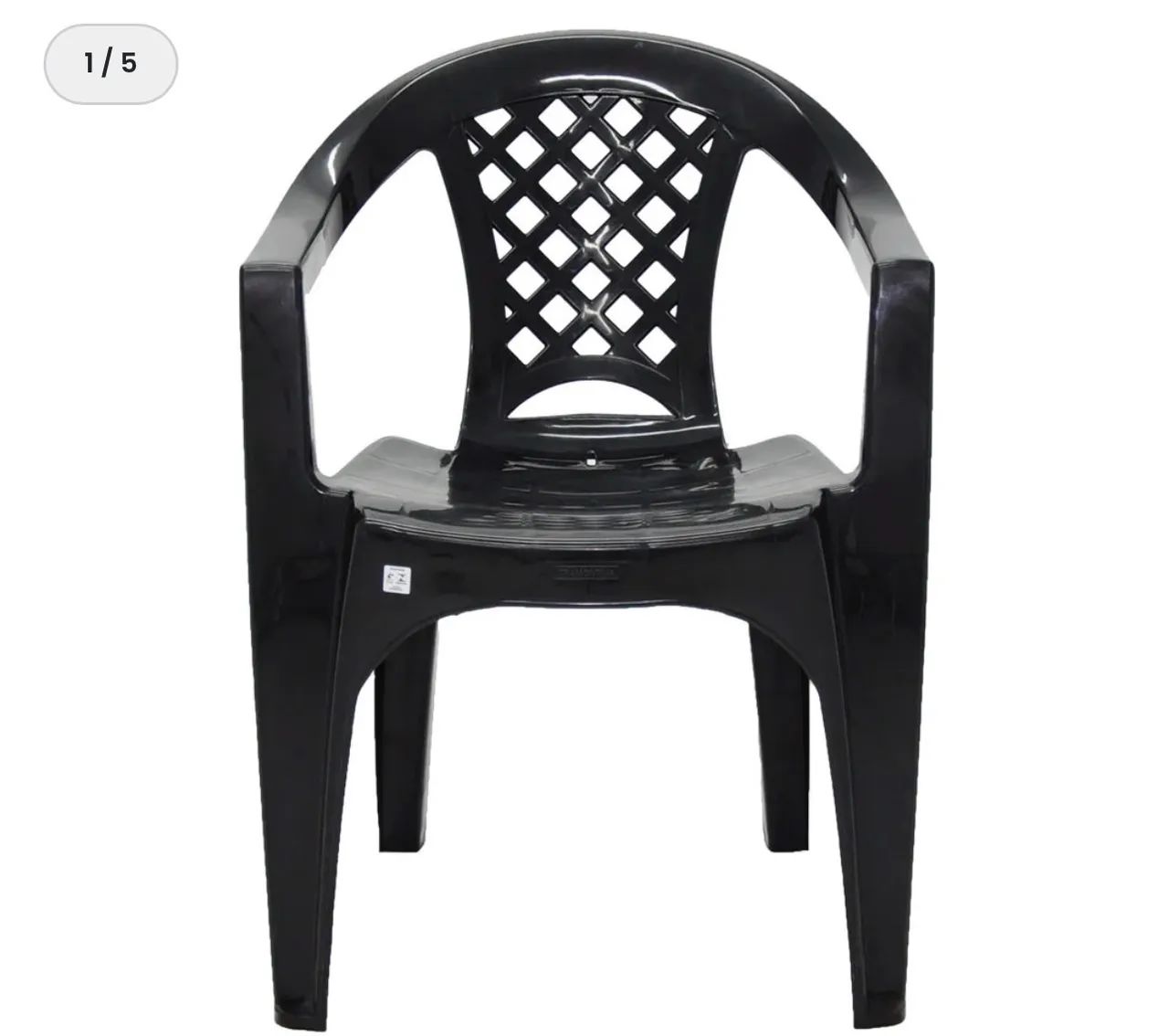 Jogo com mesa Quadrada com 4 Cadeiras Poltronas cor Preto - Foto 2