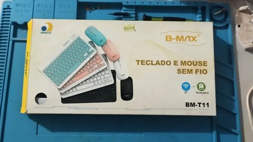 Kit Teclado E Mouse Bluetooth B-max Bm-t11 Recarregável