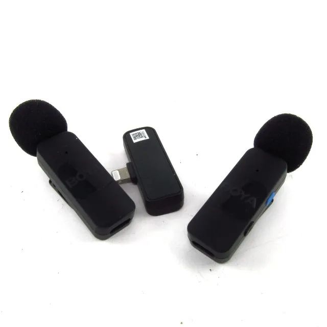 Microfone Sem Fio Lapela Boya BY-V2 iPhone iPad Profissional