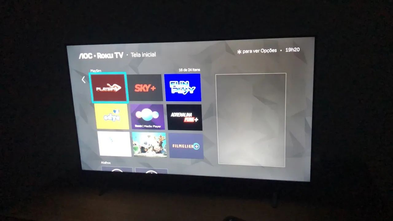 Smart tv 43 AOC Roku, aceito notebook em troca  - Foto 2