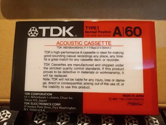 Caixa com 10 fitas cassetes TDK lacradas - Foto 5