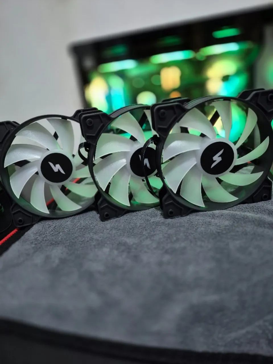 Kit 3 Fans SuperFrame Swift 120mm ARGB c/ Controladora - Foto 4