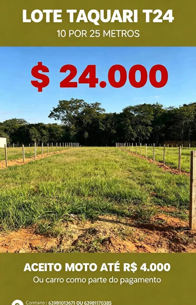 VENDO LOTE NAO E AGIO E O LOTE MESMO 