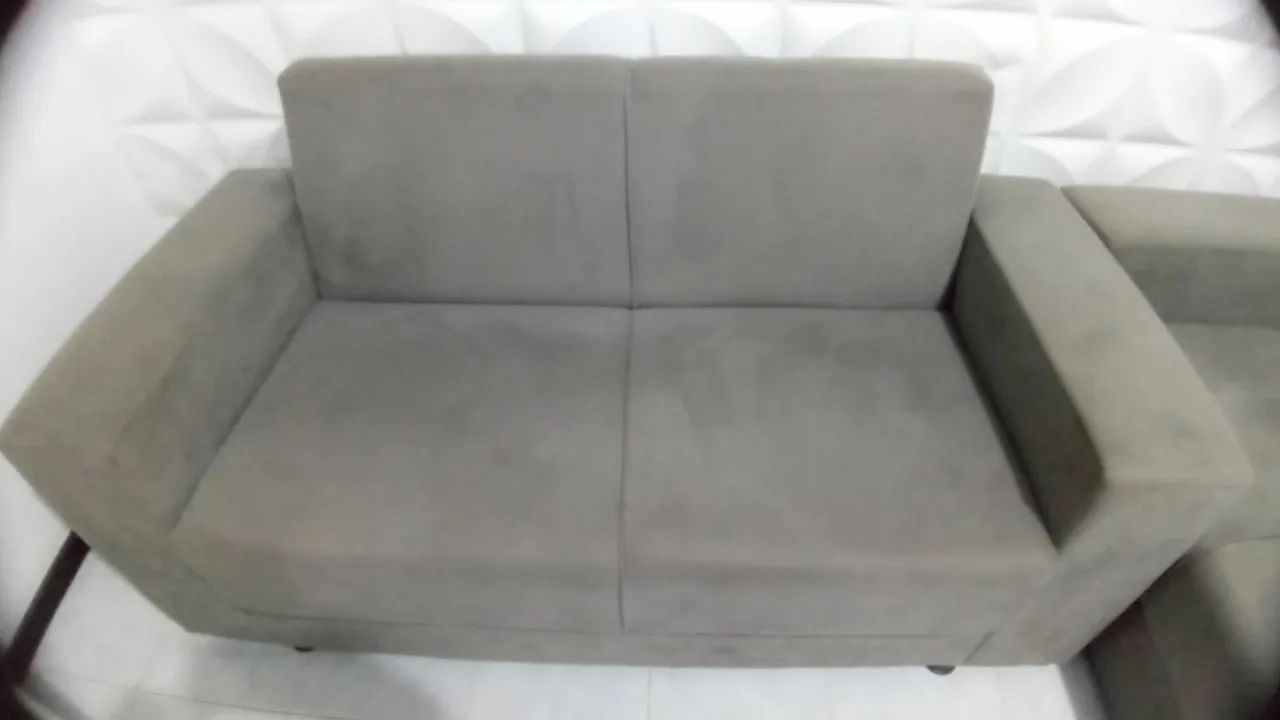Sofá 3 e 2 lugares Cinza Extra