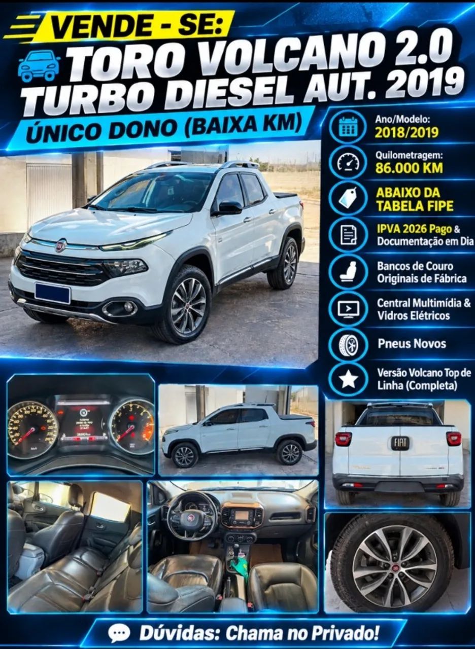 Fiat Toro Toro Volcano 2.0 16V 4x4 TB Diesel Aut. 2019