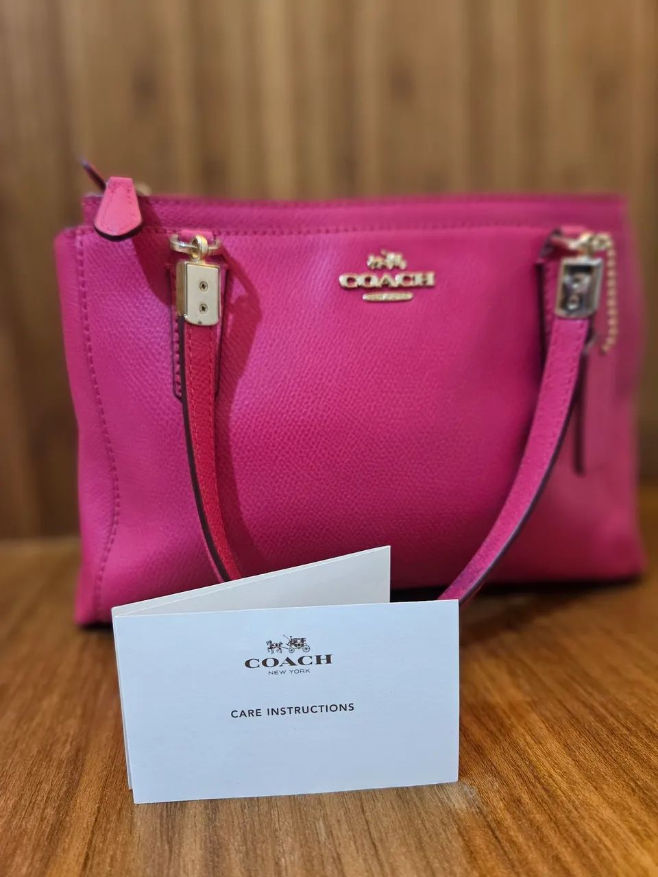 Bolsa Coach original - couro rosa pink - Foto 3