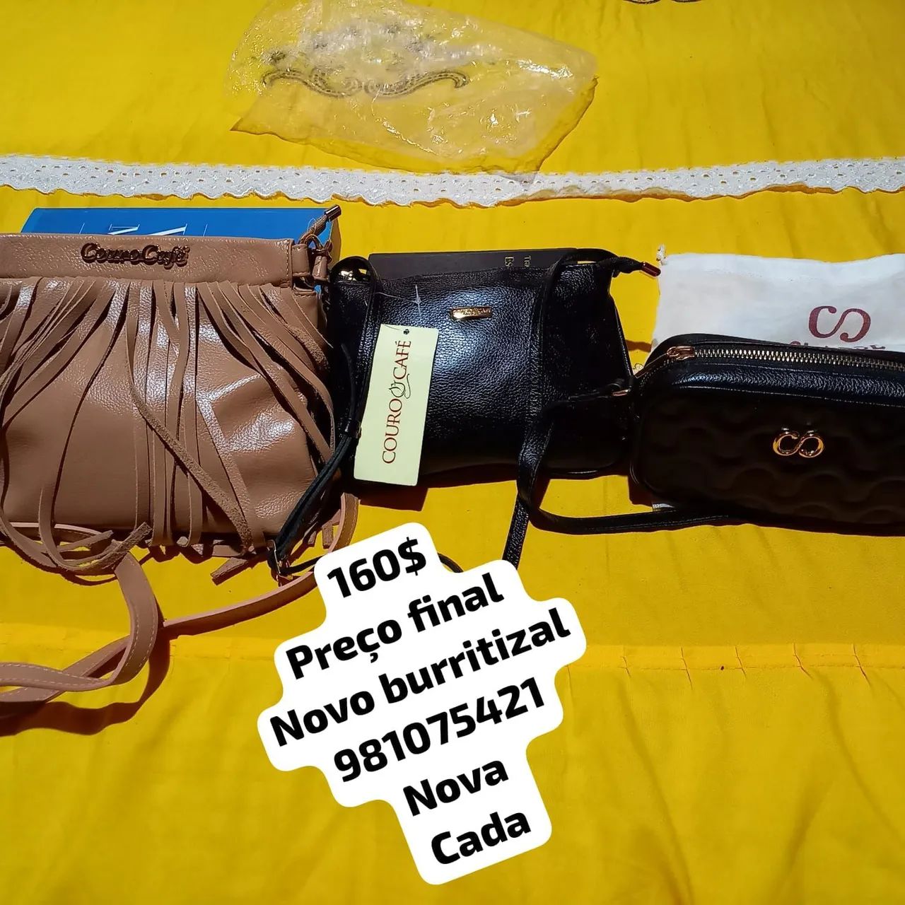 Bolsa nova couro 