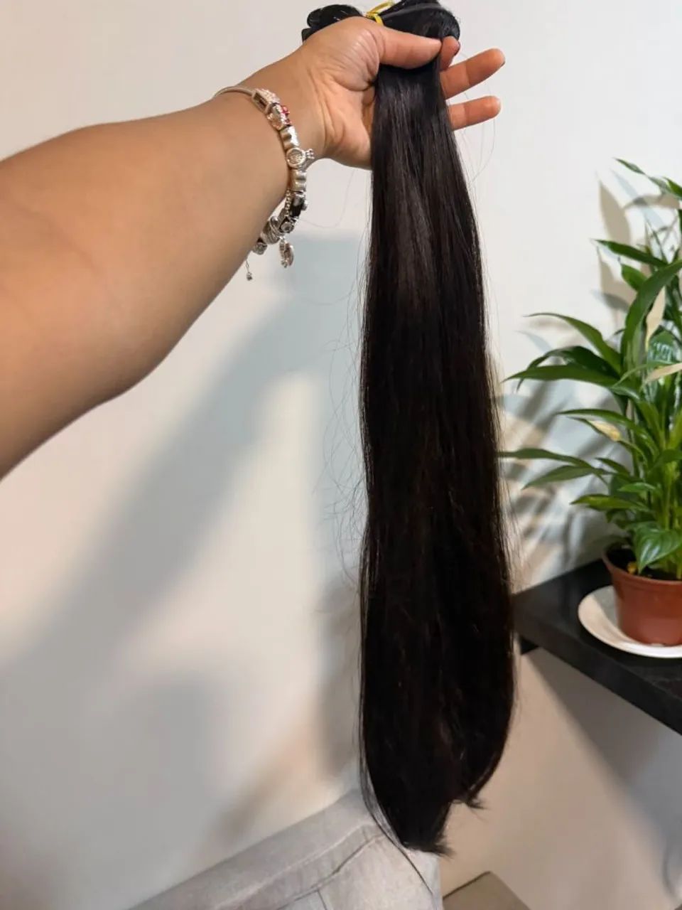 Cabelo humano brasileiro castanho escuro  - Foto 4