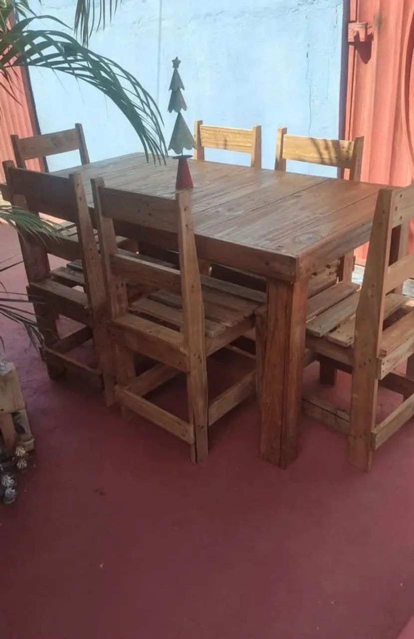 Mesa Rústica em Madeira Maciça  - Foto 2