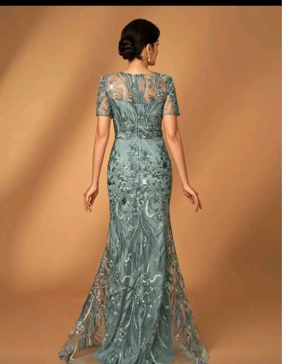 Vestido de festa longo - Verde - Foto 3