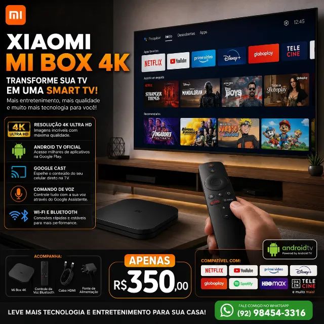 ? **XIAOMI MI BOX 4K - SMART TV BOX** 