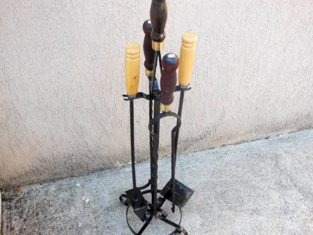 Jogo Kit Limpeza Lareira 4 Peças