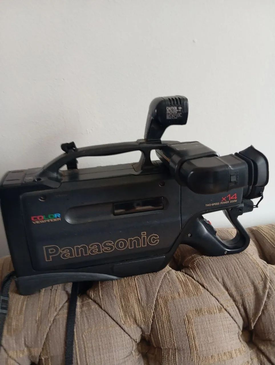 Filmadora Panasonic color viewfinder, sem bateria