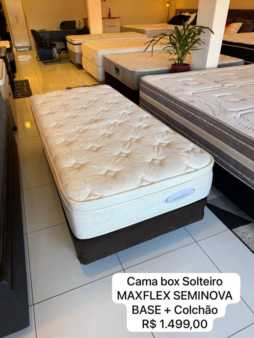 Cama box SOLTEIRO MAXFLEX SEMINOVO TOP - ENTREGAMOS 