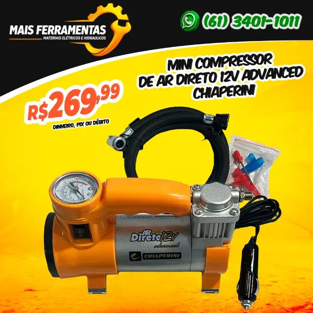 Mini Compressor De Ar Direto Automotivo 12v Advanced Chiaperini