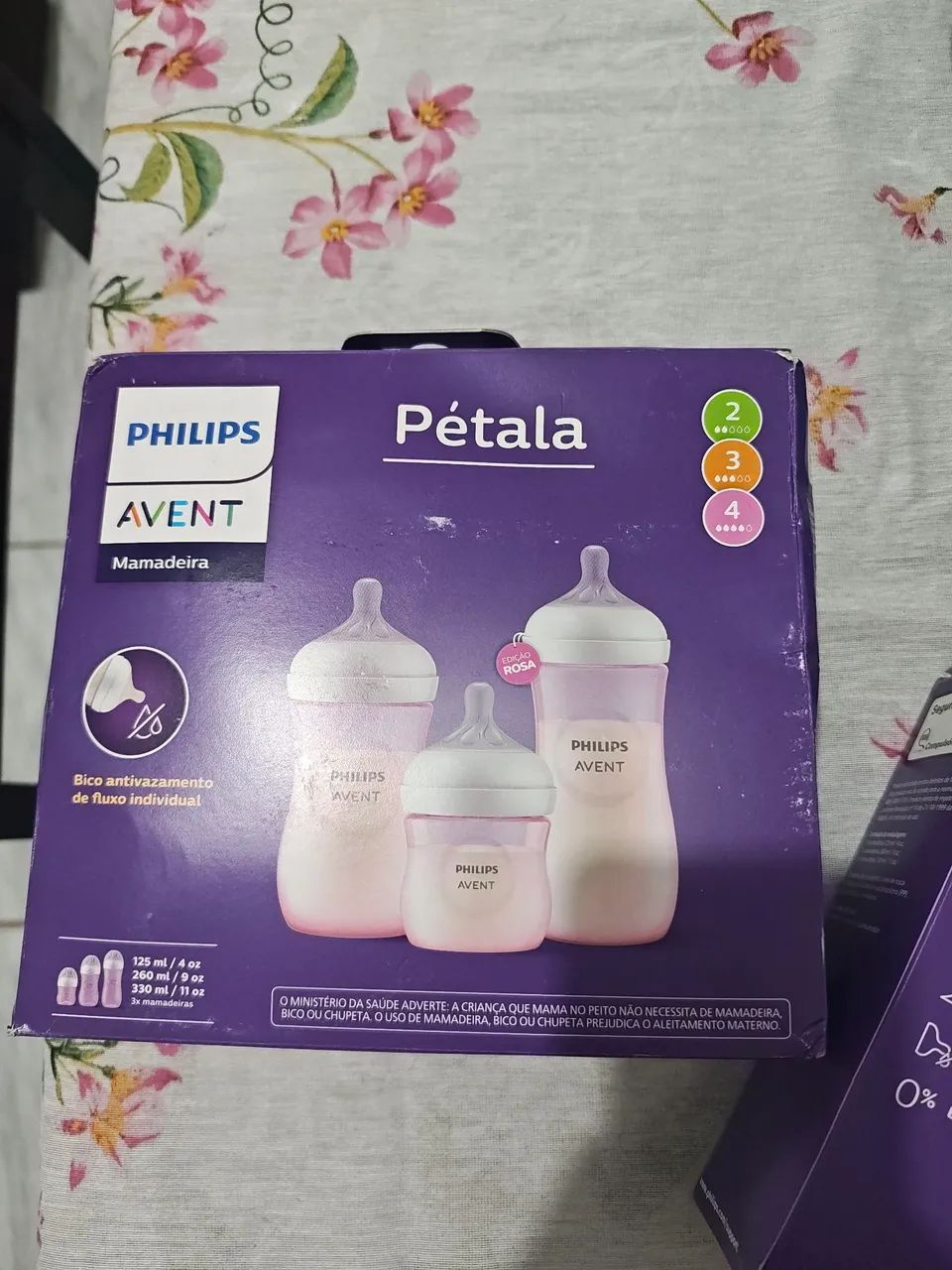Kit Mamadeira Avent pétala 