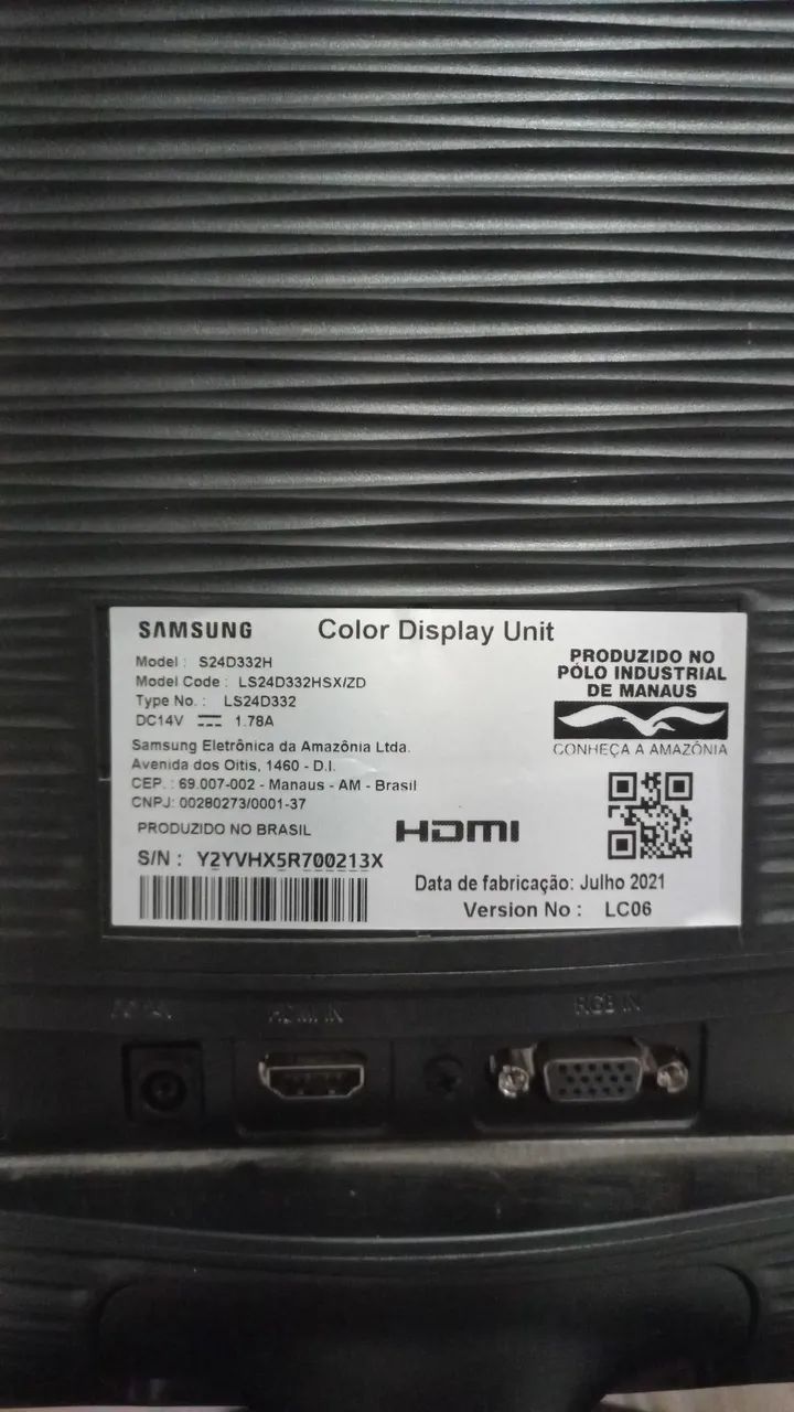 Vende se monitor  Samsung  24 polegadas