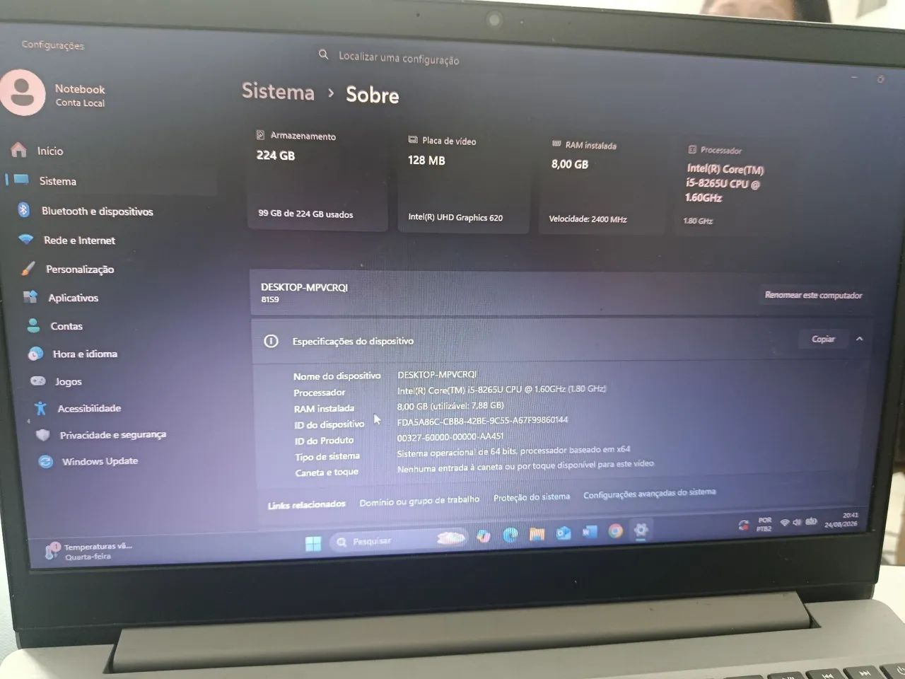 Notebook Lenovo 