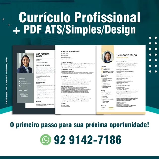 Currículo em PDF Profissional 