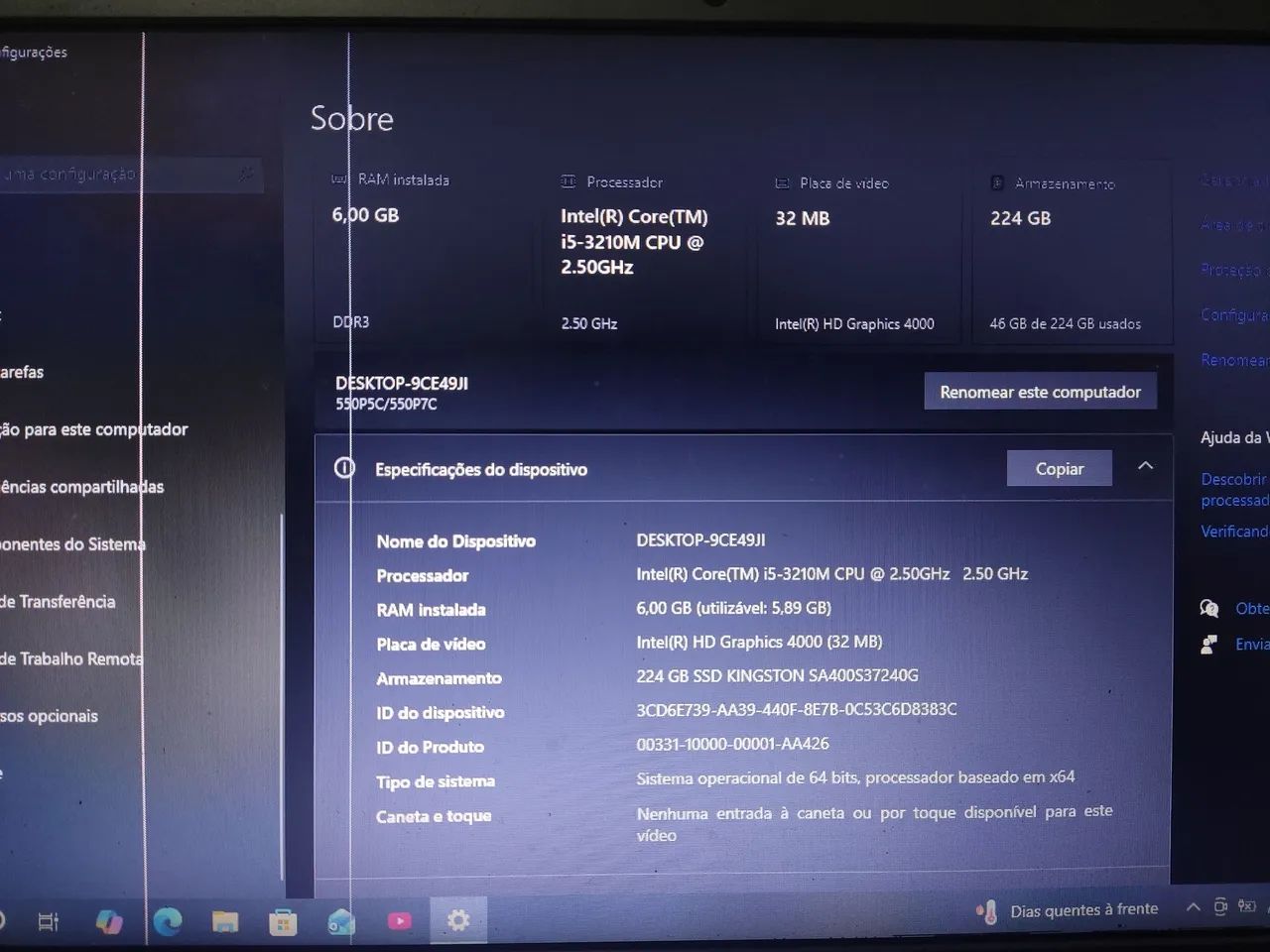 Notebook Samsung Core i5 | 6GB RAM | SSD 224GB Rápido | Som JBL - Foto 4
