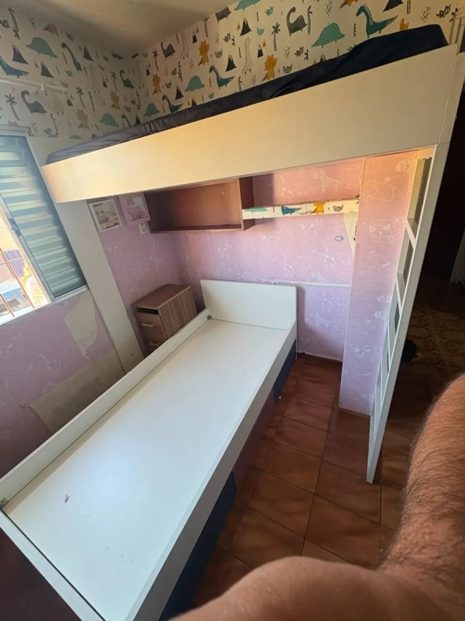 beliche em L com bancada para estudos - Foto 2