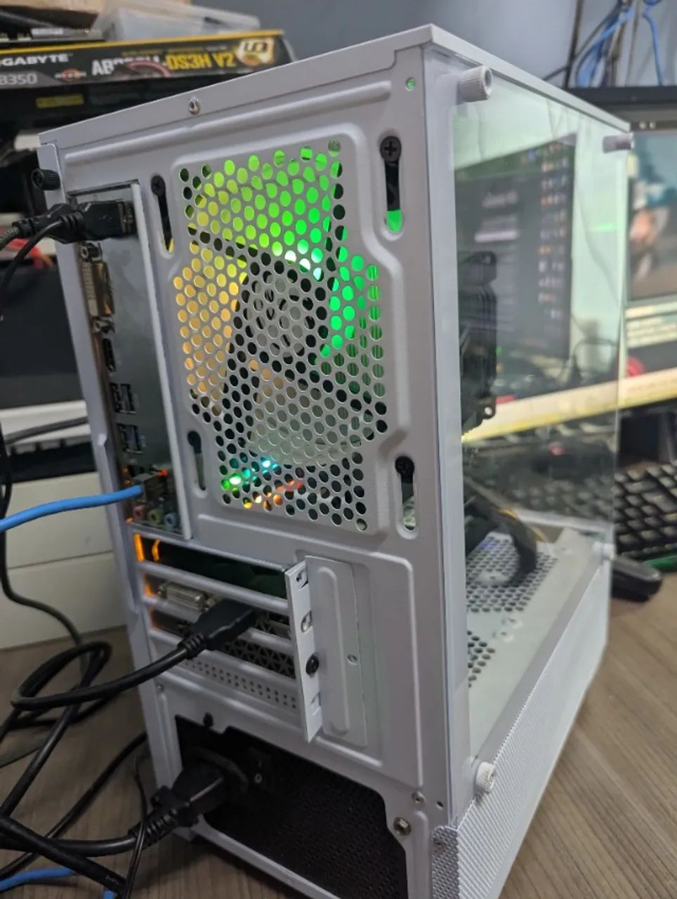 (vídeo) PC gamer ryzen 5500x3d 16gb ram ssd 512gb nvme nvidia geforce rtx 2070 branco - Foto 3