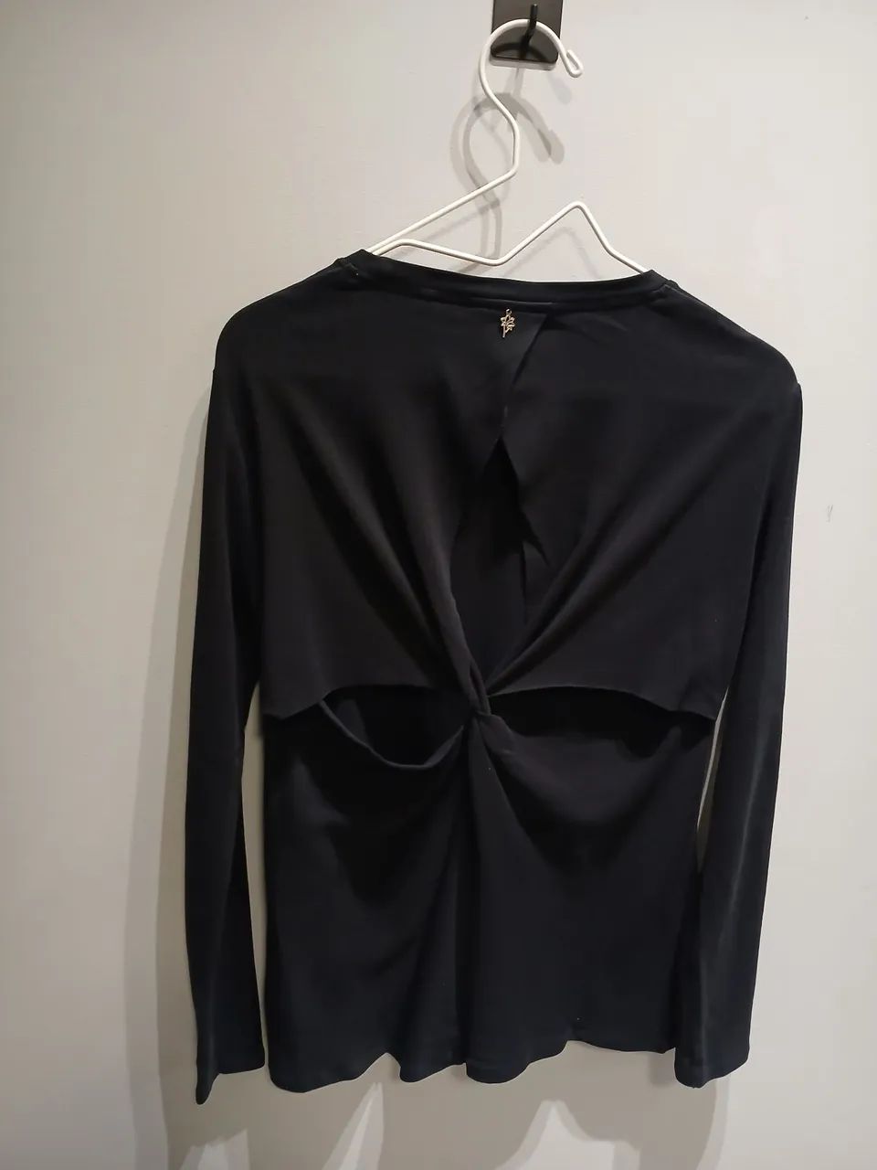 Blusa Le lis blanc algodão preto Tam PP - Foto 3