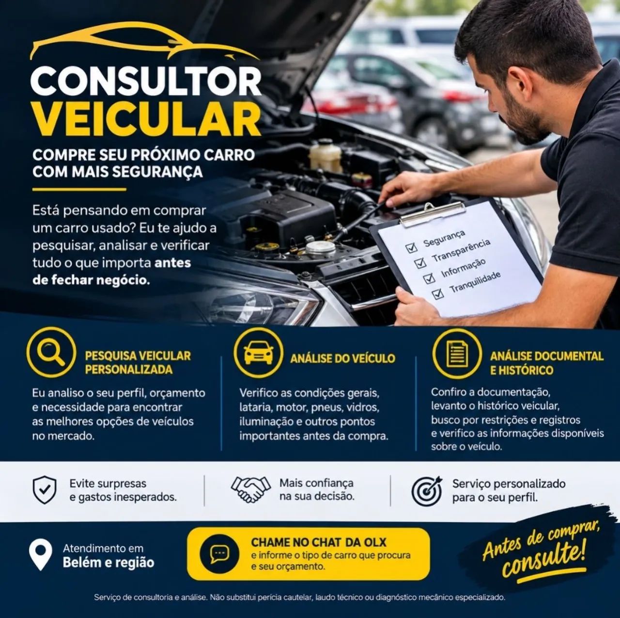 CONSULTORIA VEICULAR e PESQUISA PERSONALIZADA