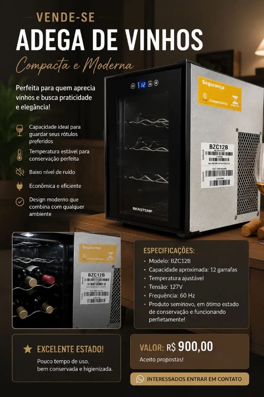 Adega de vinhos Brastemp 
