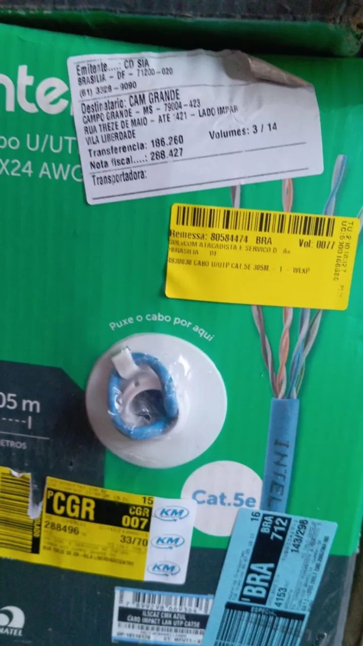 caixa de cabo de rede cat5 - Foto 2