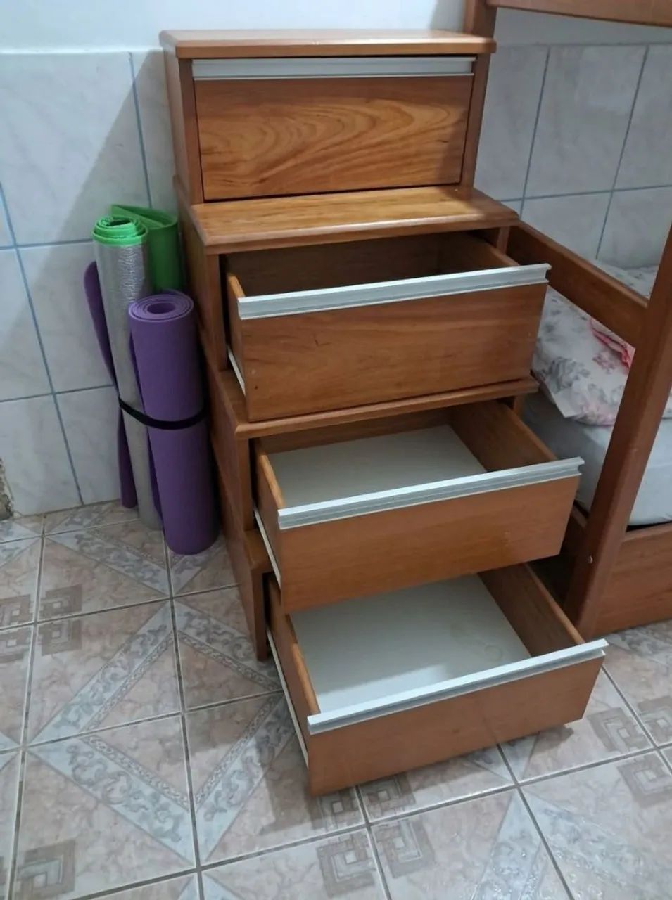 Beliche (treliche) + escada/cômoda de 3 gavetas  - Foto 2