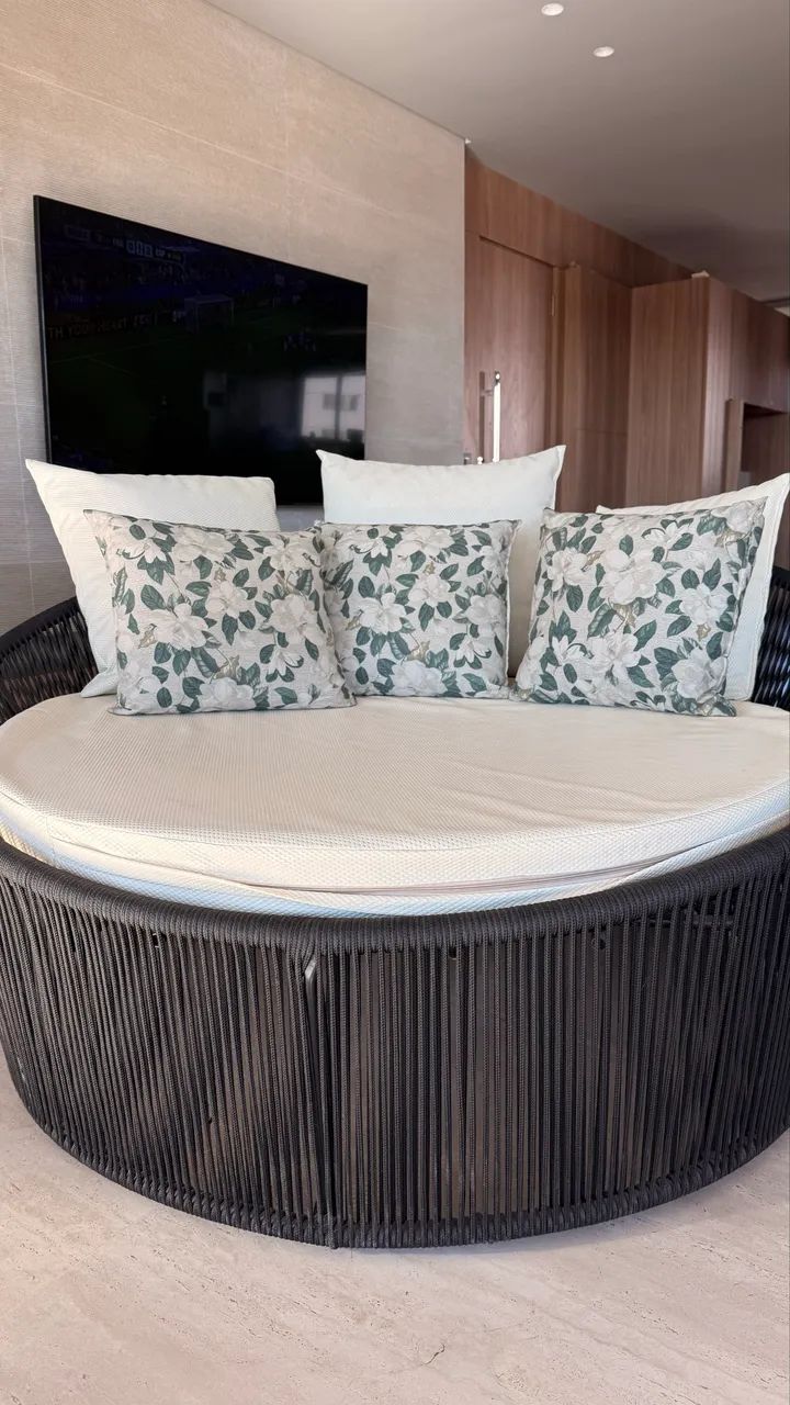 OPORTUNIDADE - Chaise Redonda Estilo Resort/Daybed para Varanda - Foto 2