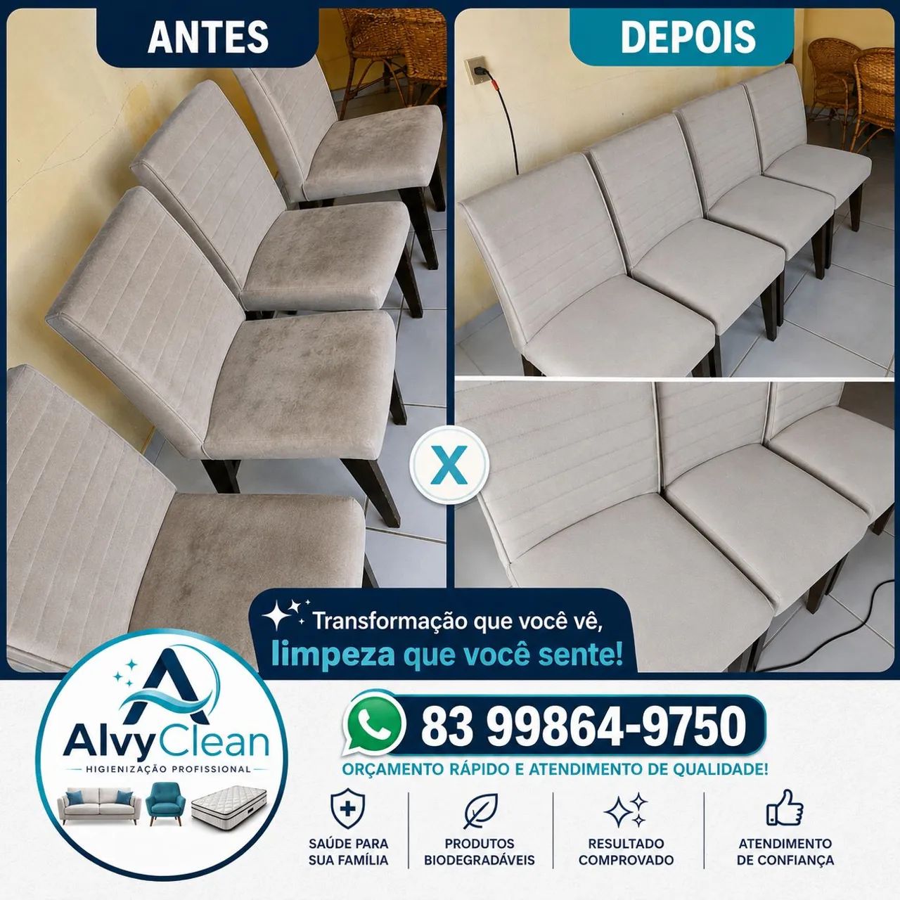 Higienização Profissional de Estofados  - Foto 4