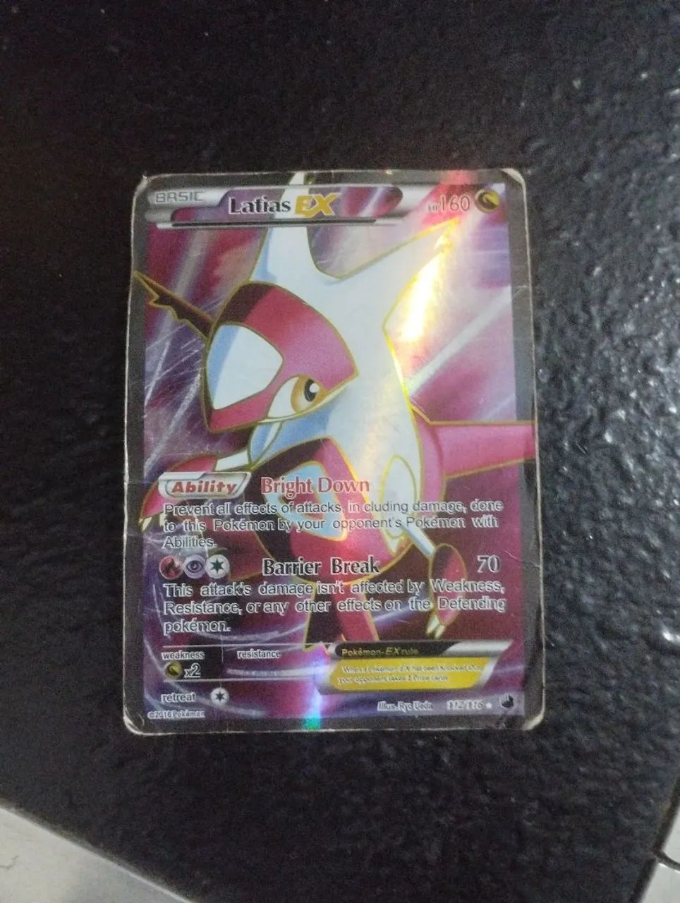 Carta Pokémon Latias EX 112/116 Original Rara Holo