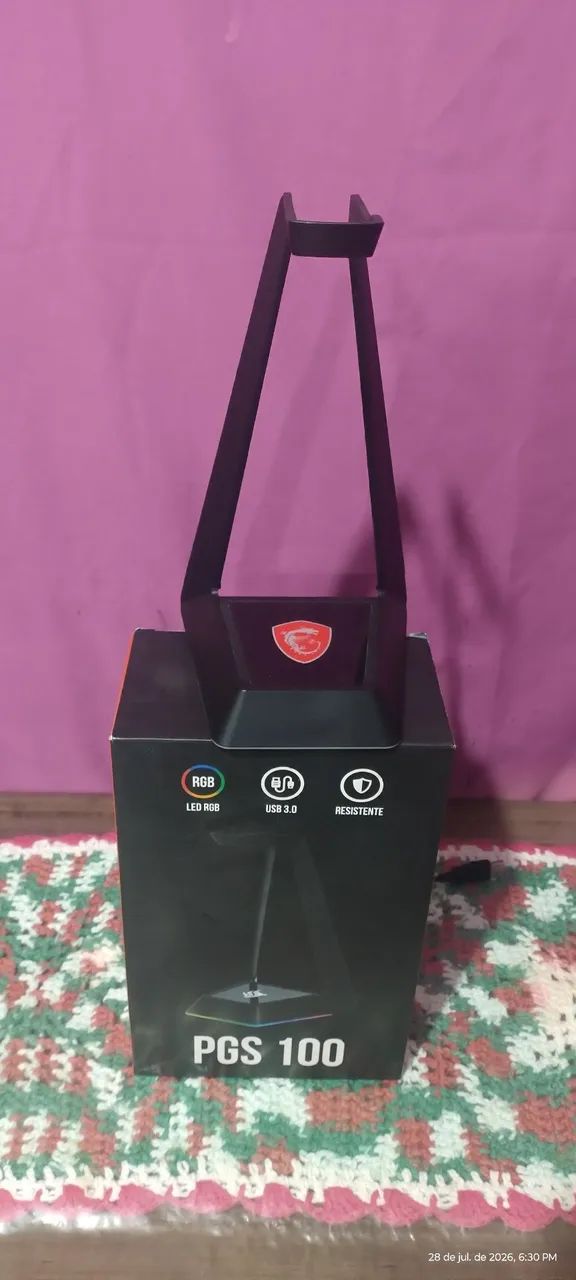 Suporte Headset  USB 4x1 com rgb - Foto 2