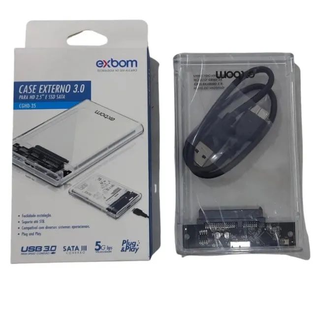 Case externo 3.0 para hd 2.5 exbom - Foto 3