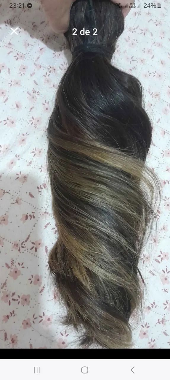 Cabelo humano  com mechas