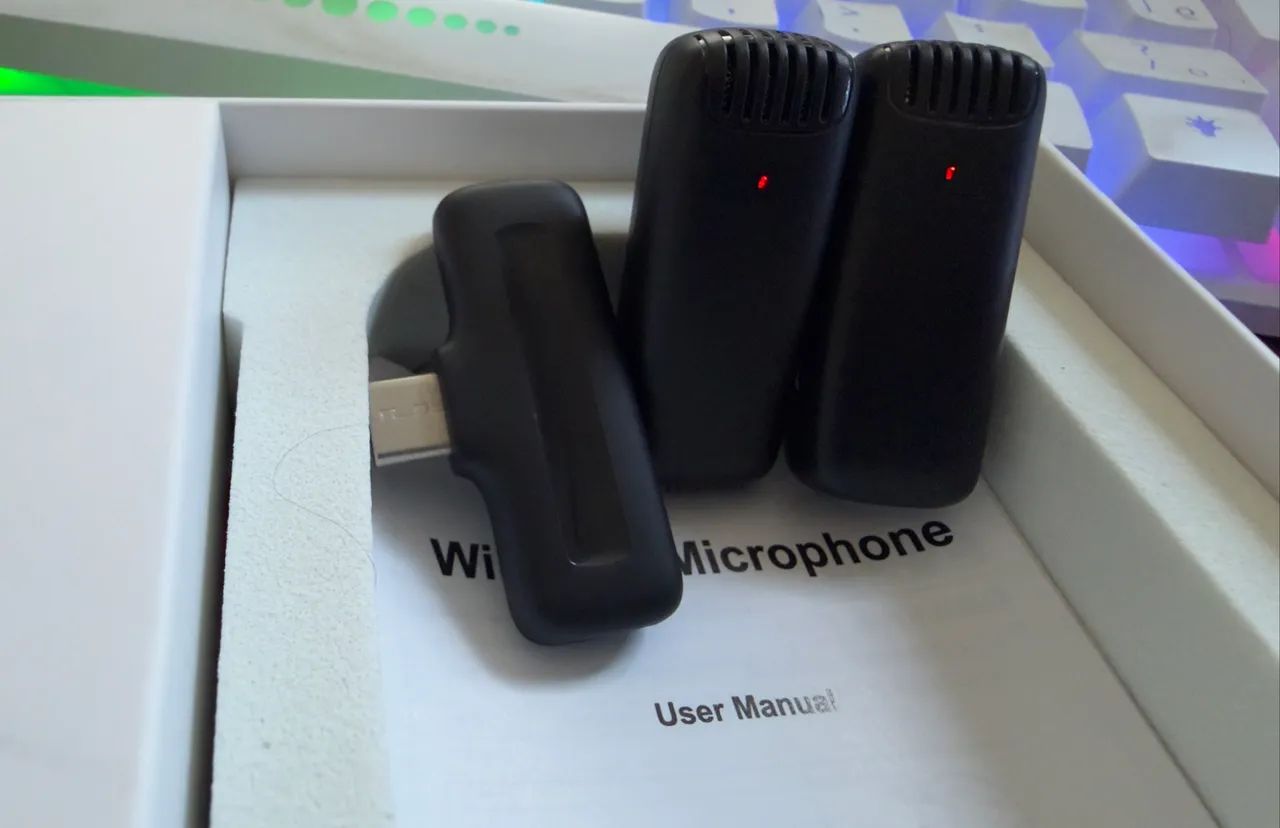 Microfone Wireless Ulanzi J12 com 2 microfones e 1 receptor - Foto 2