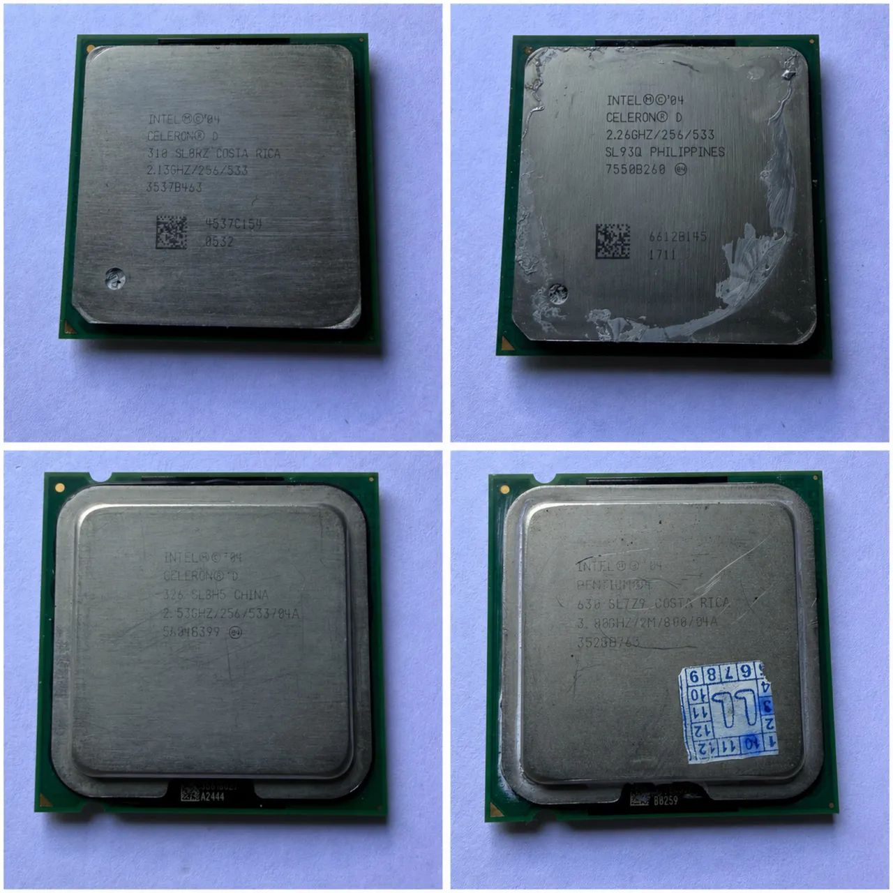 Lote 4 Processador Pentium 4 Celeron D