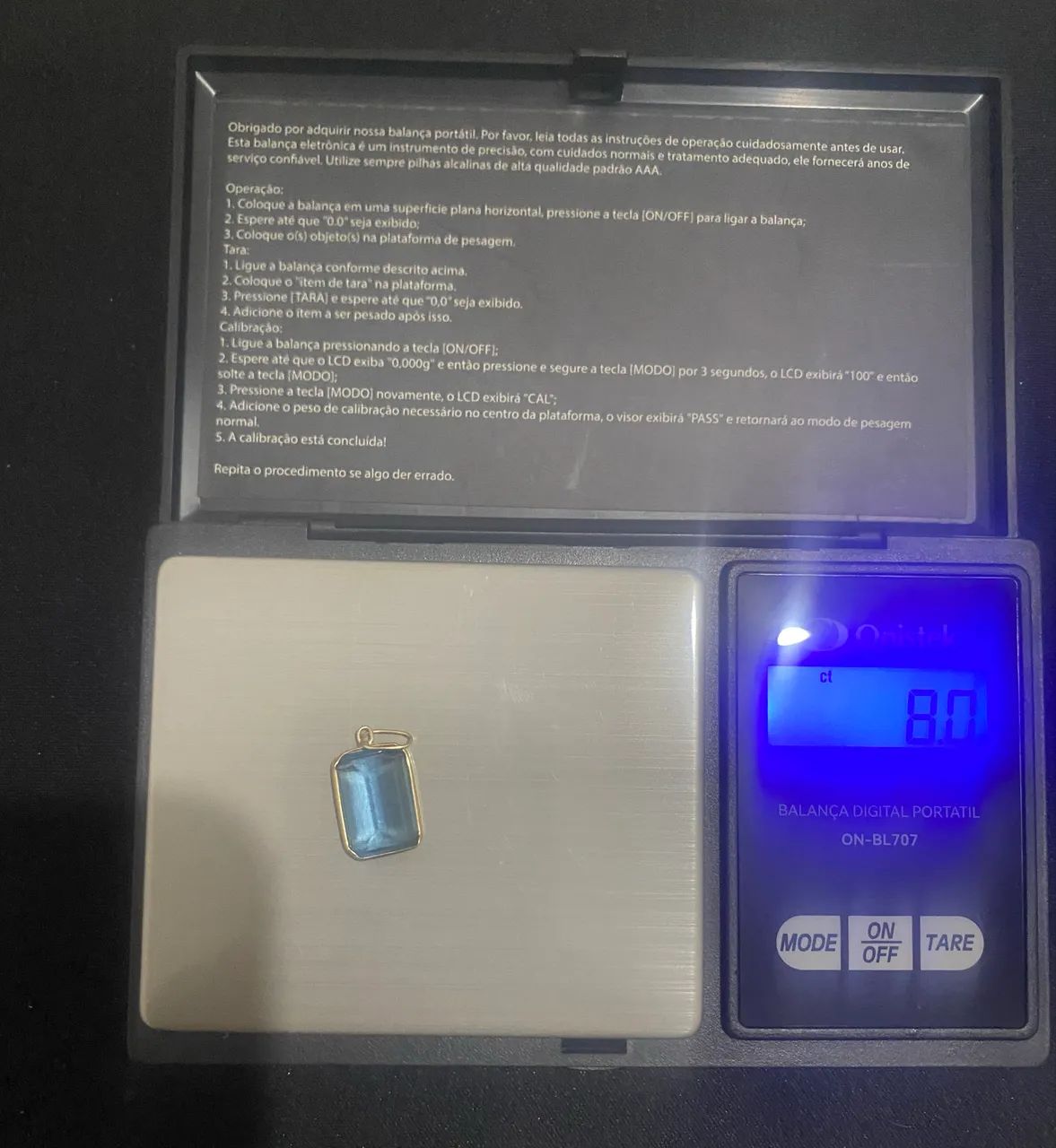 Pingente topázio + ouro 18k - Foto 4