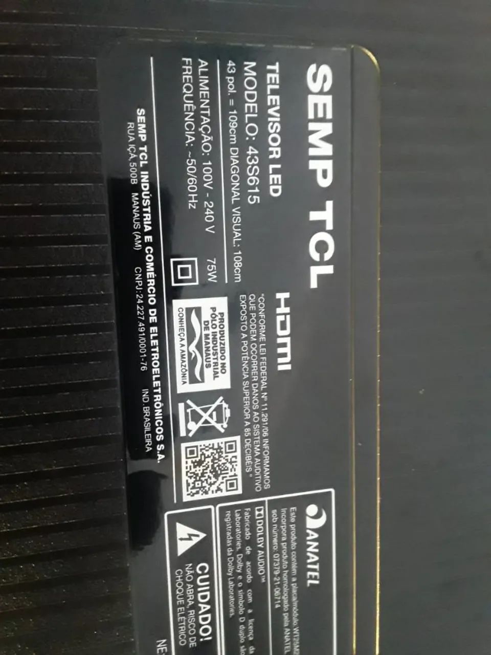 TV TCL 43S615