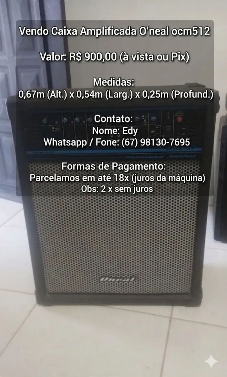 Caixa amplificada O'neal OCM 520 - Foto 4