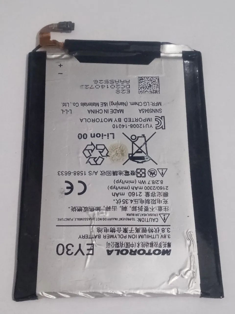 Bateria celular Motorola EY30 X2 ( XT1097) original 2160mAh - Foto 3