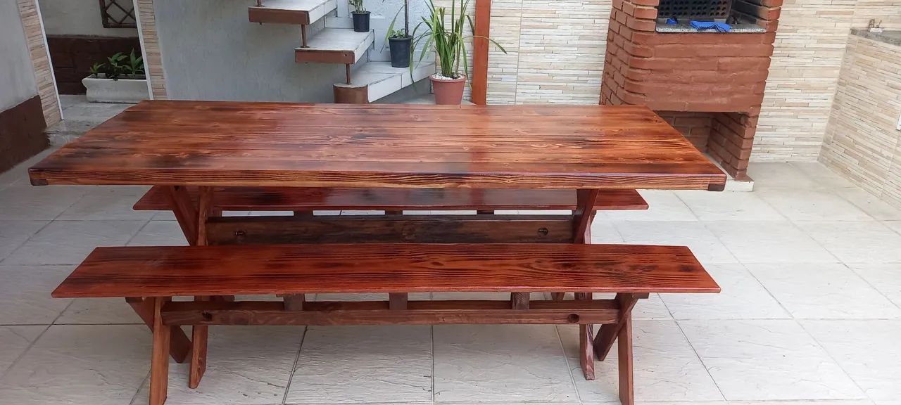 Mesa Rústica paa Área Gourmet  - Foto 5