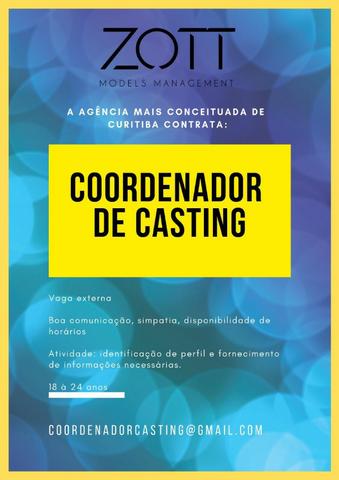 Vaga para Coordenador de Casting